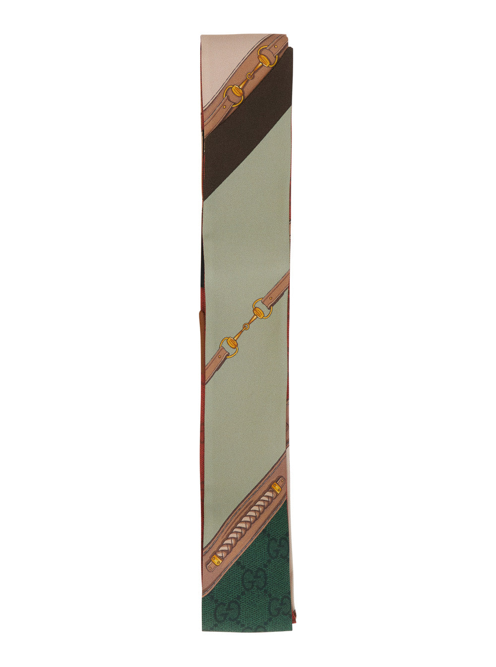Gucci Women Green Scarf With All-Over Print In Gg Silk For Women