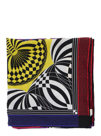 Versace Women Multicolor Square Scarf With All-Over Print In Silk For Women
