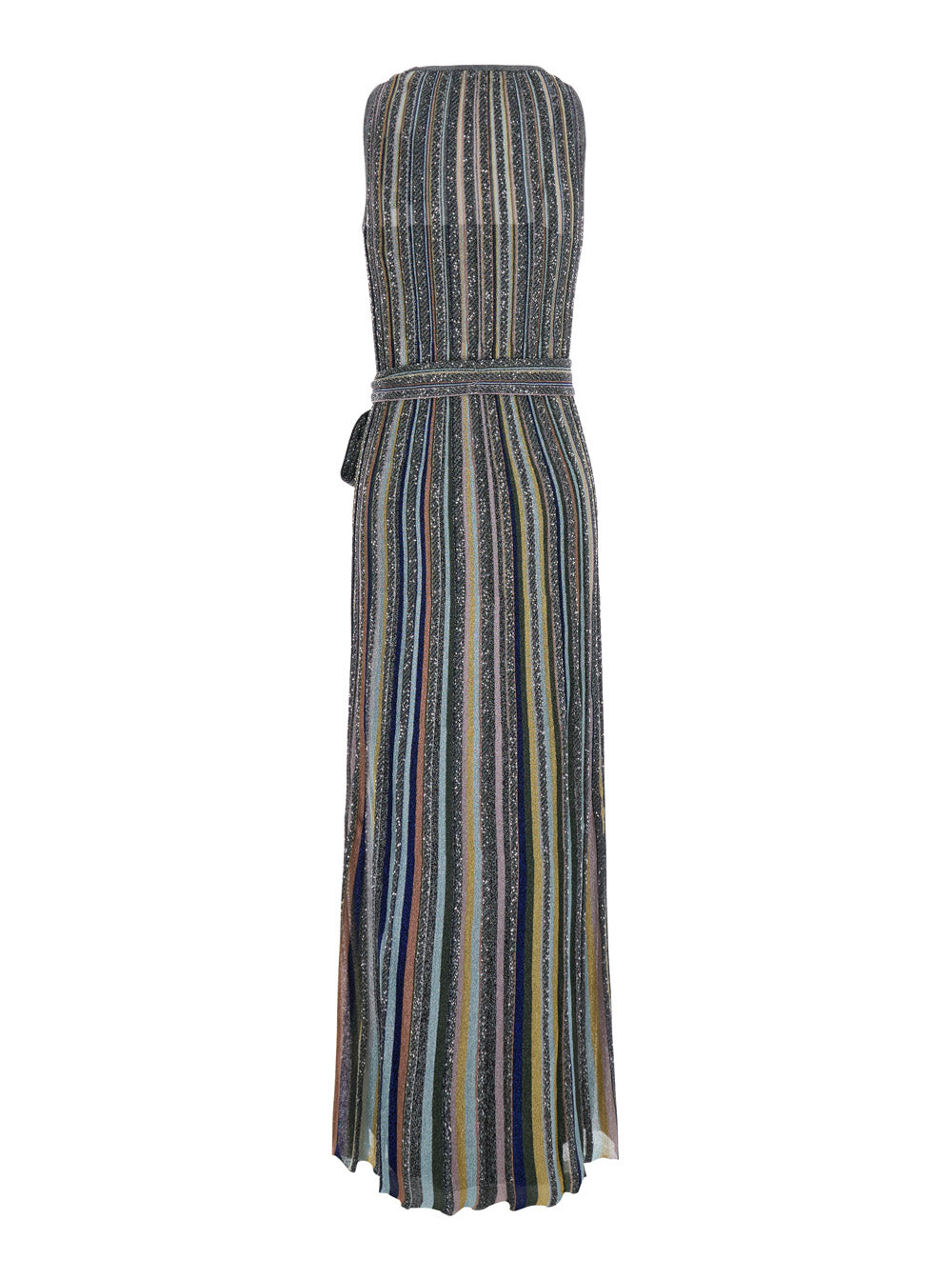 Missoni Women Multicolor Long Dress With V-Neck And All-Over Applied Sequins In Viscose For Women