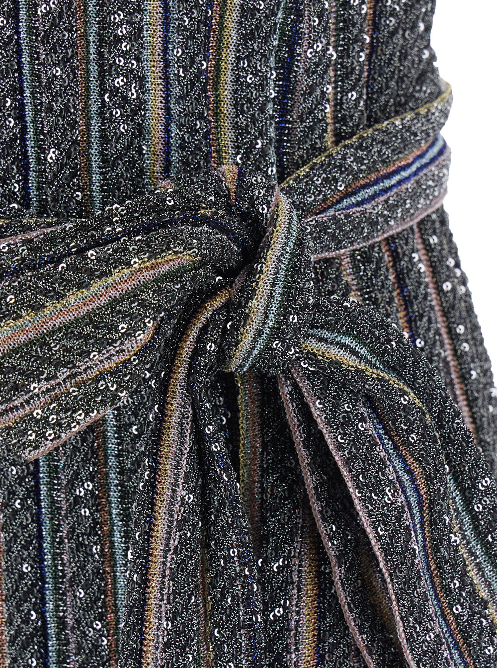 Missoni Women Multicolor Long Dress With V-Neck And All-Over Applied Sequins In Viscose For Women