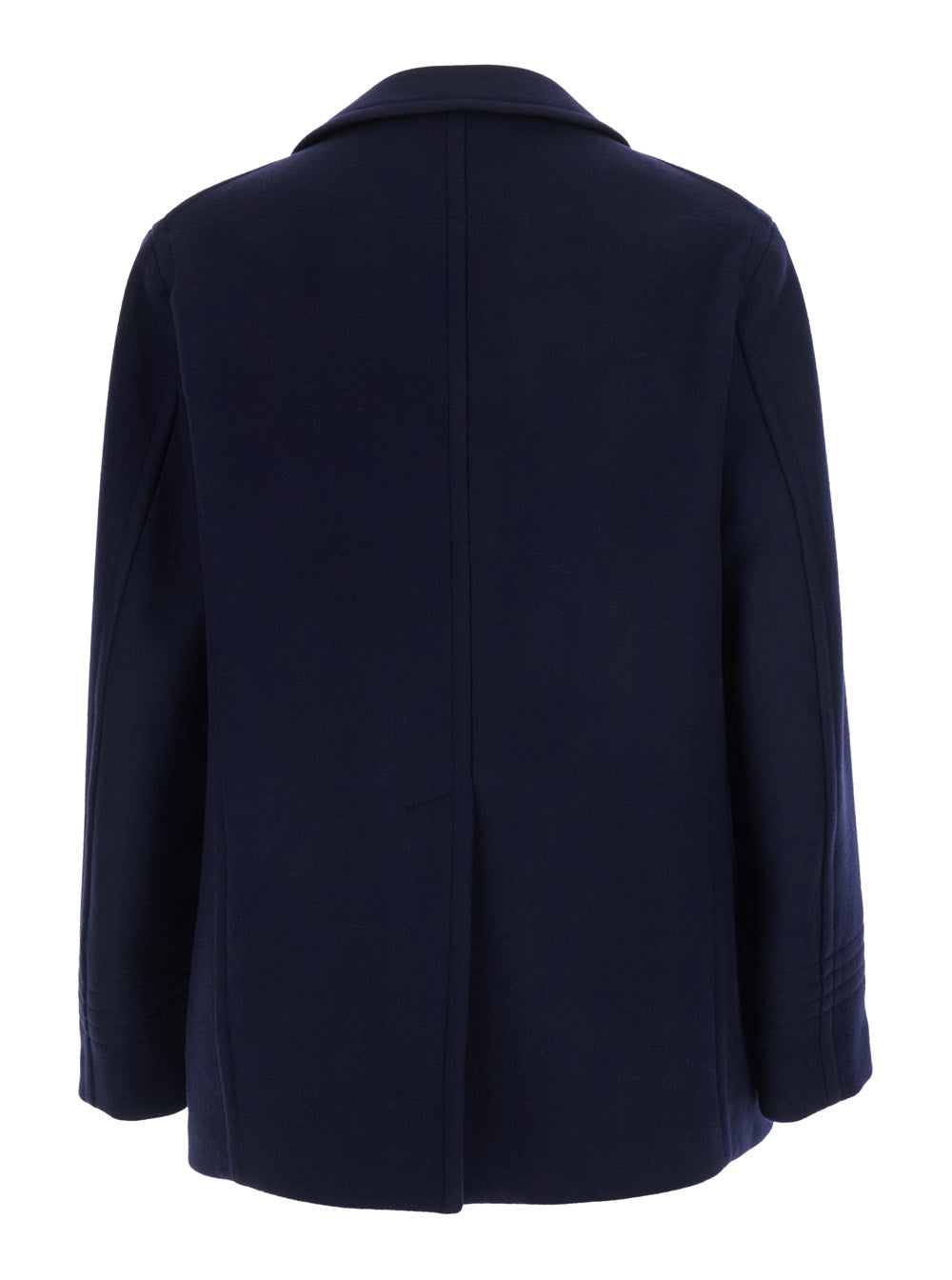 Tom Ford Men Blue Double-Breasted Jacket With Notched Revers In Wool For Men