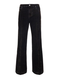 Amiri Men Brown Jeans With Logo Patch On The Back In Denim For Men
