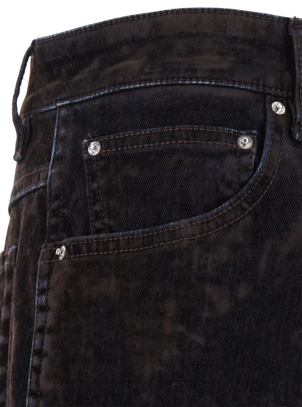 Amiri Men Brown Jeans With Logo Patch On The Back In Denim For Men
