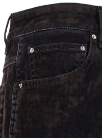 Amiri Men Brown Jeans With Logo Patch On The Back In Denim For Men