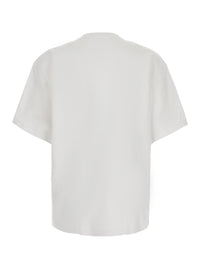 Axel Arigato Men White Round Neck T-Shirt With Logo Lettering On The Front In Cotton For Men