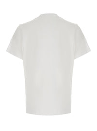 Moncler Men White T-Shirt With Logo On The Front And Logo Patch On The Sleeve In Cotton For Men