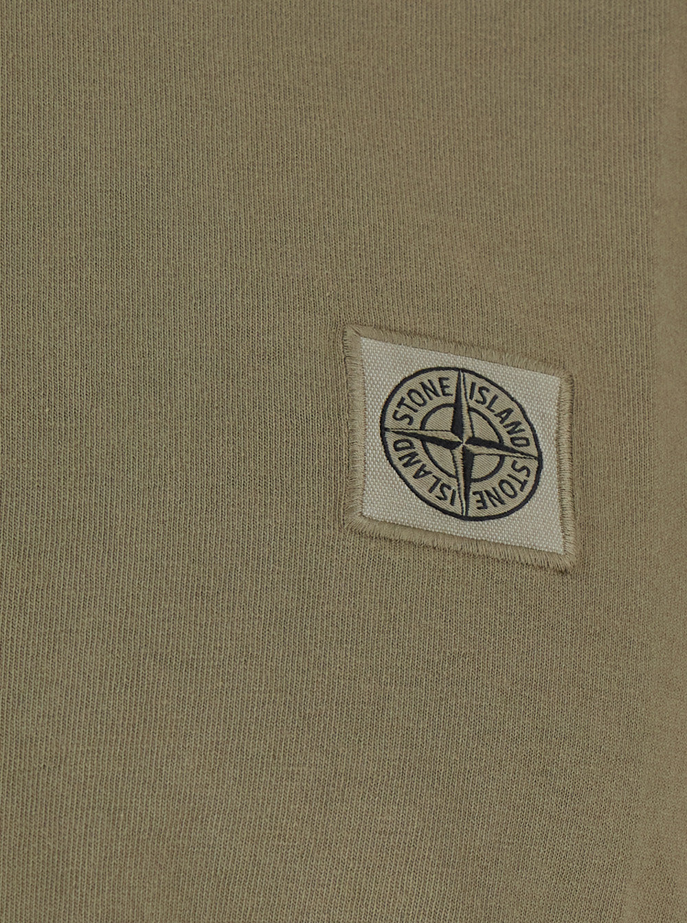 Stone Island Men Green Crew Neck T-Shirt With Logo Patch On The Front In Cotton For Men