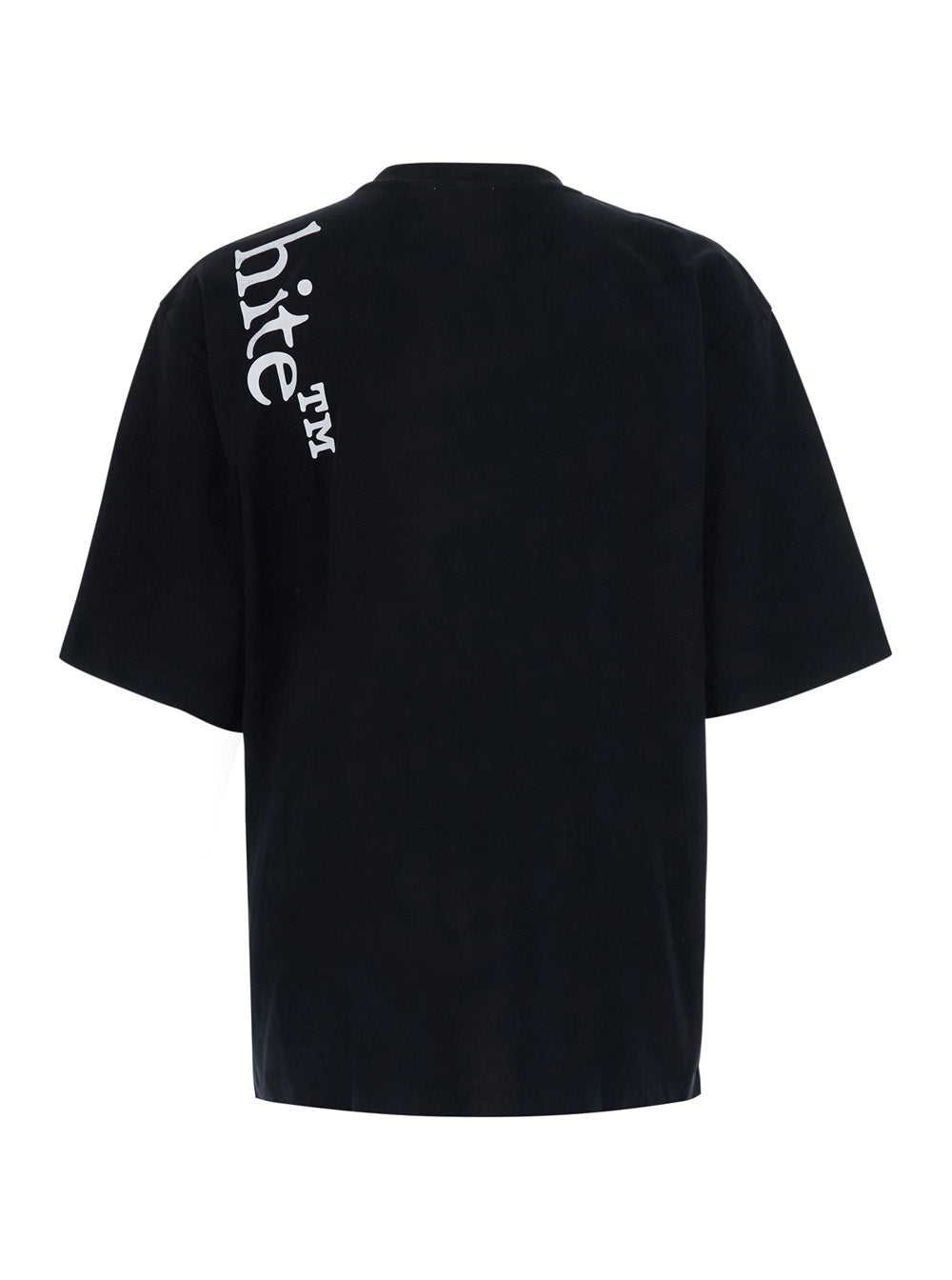 Off-White Men Black Crew Neck T-Shirt With Logo Lettering In Cotton For Men