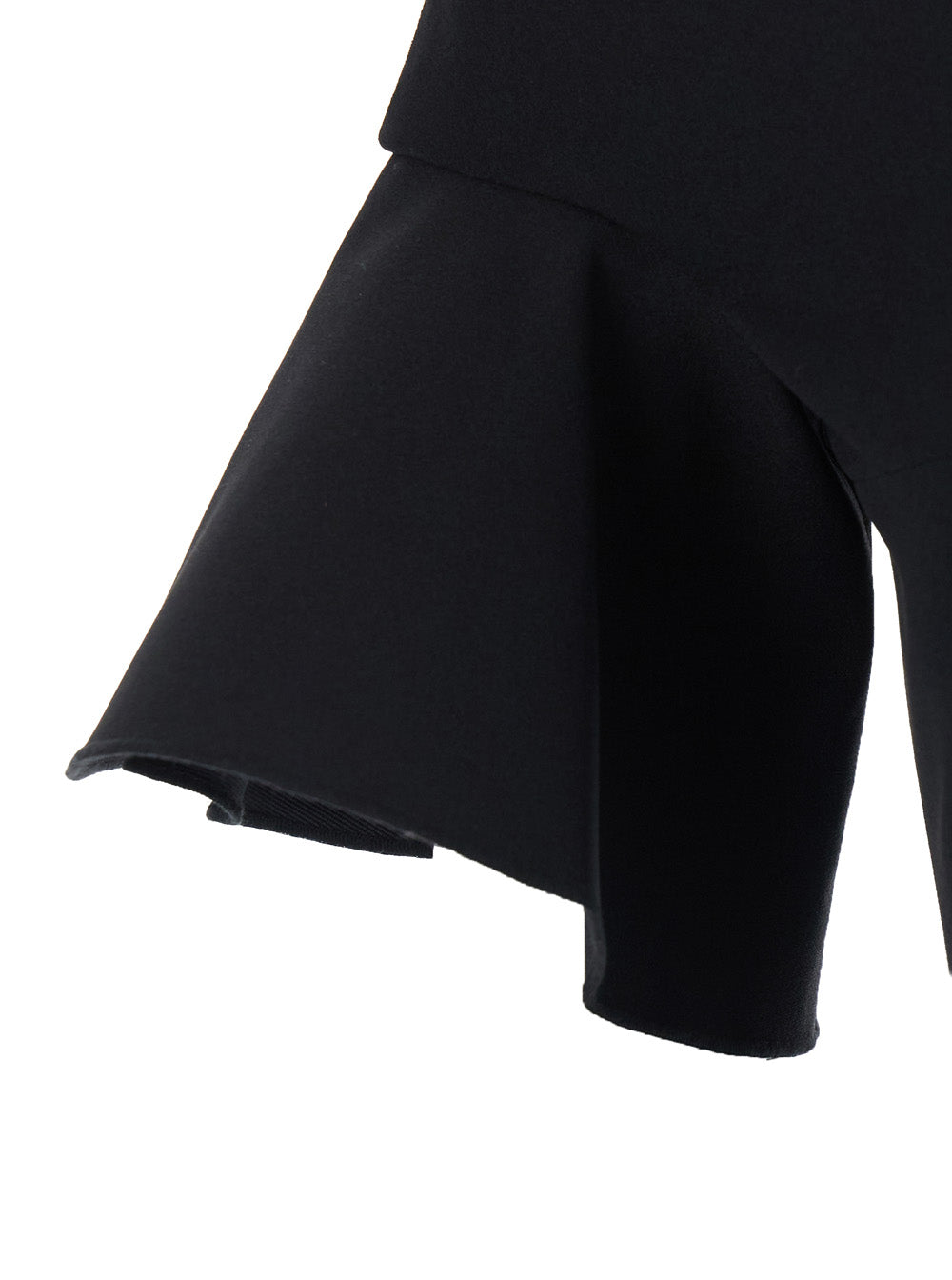 Solace London Women 'Cielo' Black Long Dress With Off-Shoulder And Hidden Zip Closure At The Back In Tech Fabric Women