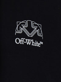 Off-White Men Hoodie Off-White With Logo And Long Sleeves In Black Cotton Unisex