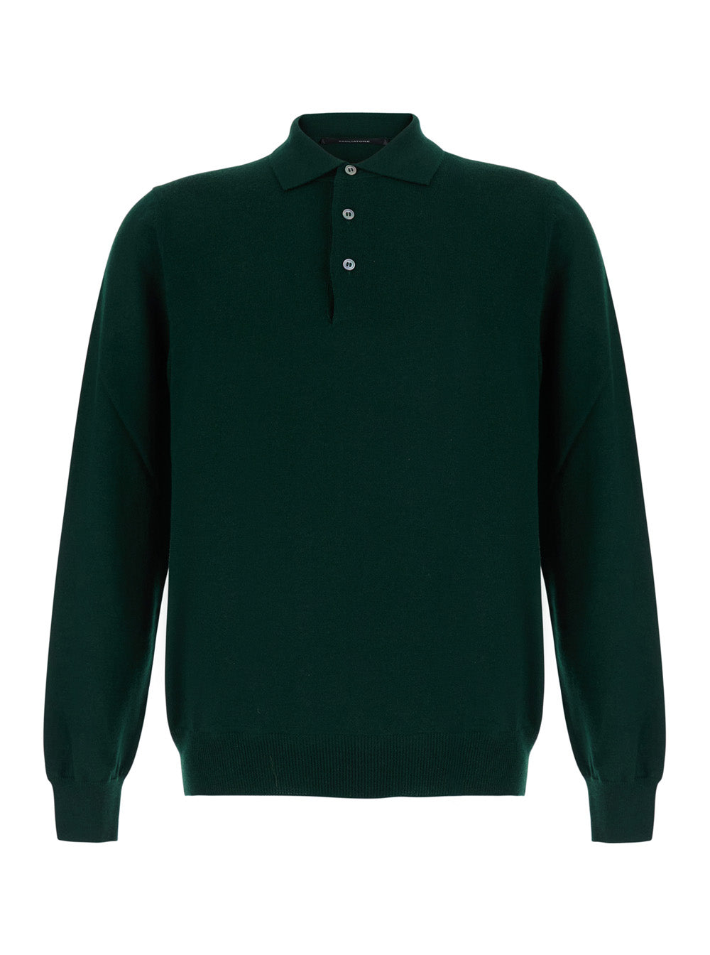 Tagliatore Men Green Polo Shirt Sweater In Wool Blend Men