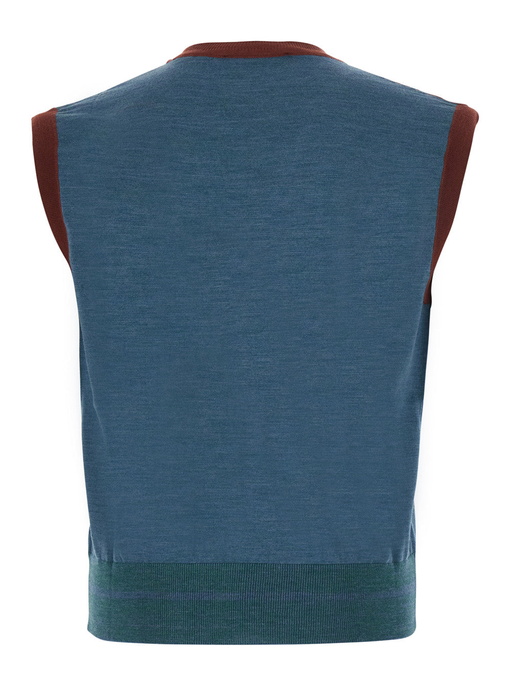 Vivienne Westwood Men Multicolor Crew Neck Vest With Argyle Motif Logo On The Front In Wool For Men