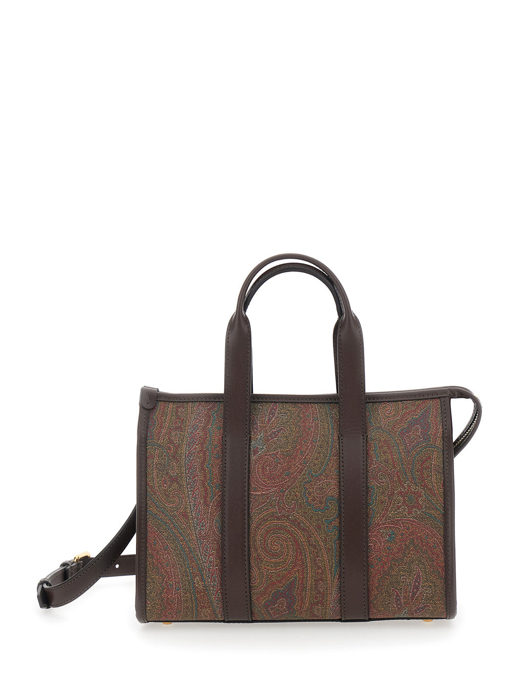 ETRO Etro Women Handbag 'Arnica' Small With Adjustable And Removable Shoulder Strap And Paisley Motif All-Over In Brown Canvas For Women