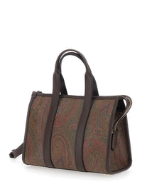 ETRO Etro Women Handbag 'Arnica' Small With Adjustable And Removable Shoulder Strap And Paisley Motif All-Over In Brown Canvas For Women
