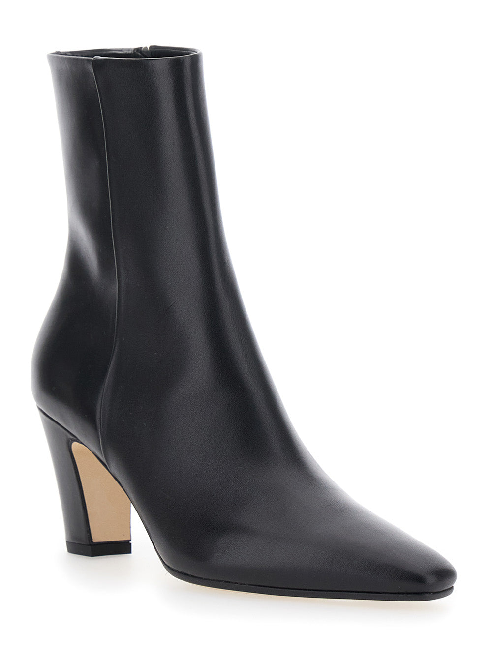 Aeyde Women 'Maris' Black Ankle Boots With Side Zip Closure And Medium Heel In Leather For Women