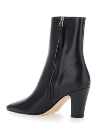 Aeyde Women 'Maris' Black Ankle Boots With Side Zip Closure And Medium Heel In Leather For Women