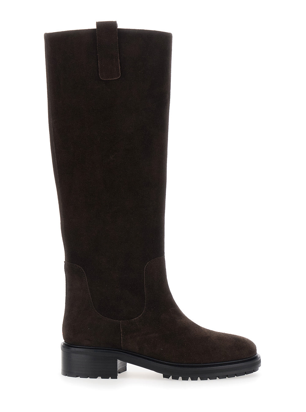 Aeyde Women 'Henry' Brown Boots With Low Heel In Suede For Women