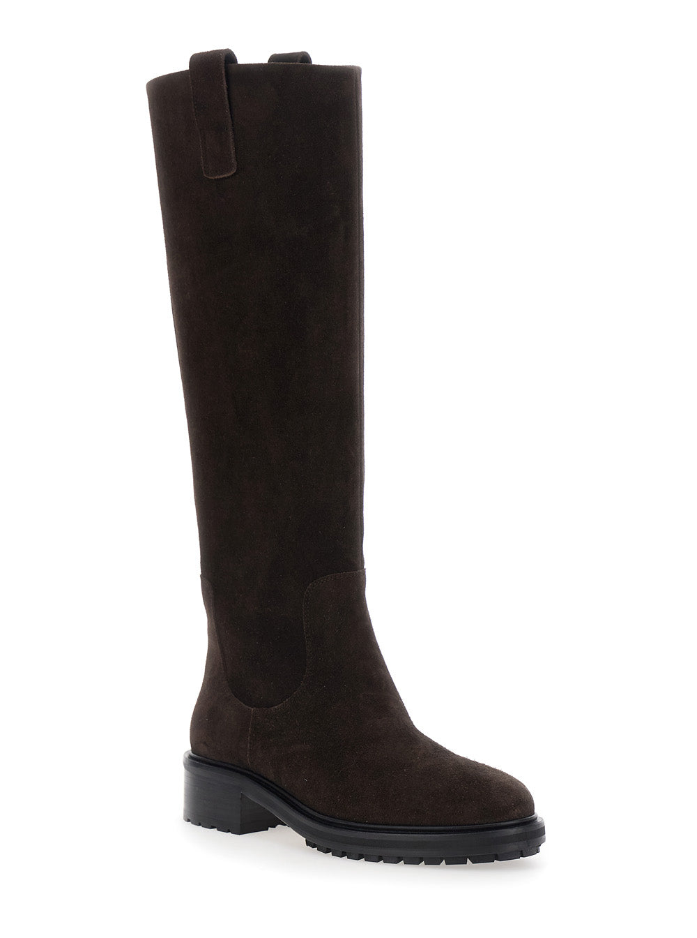 Aeyde Women 'Henry' Brown Boots With Low Heel In Suede For Women