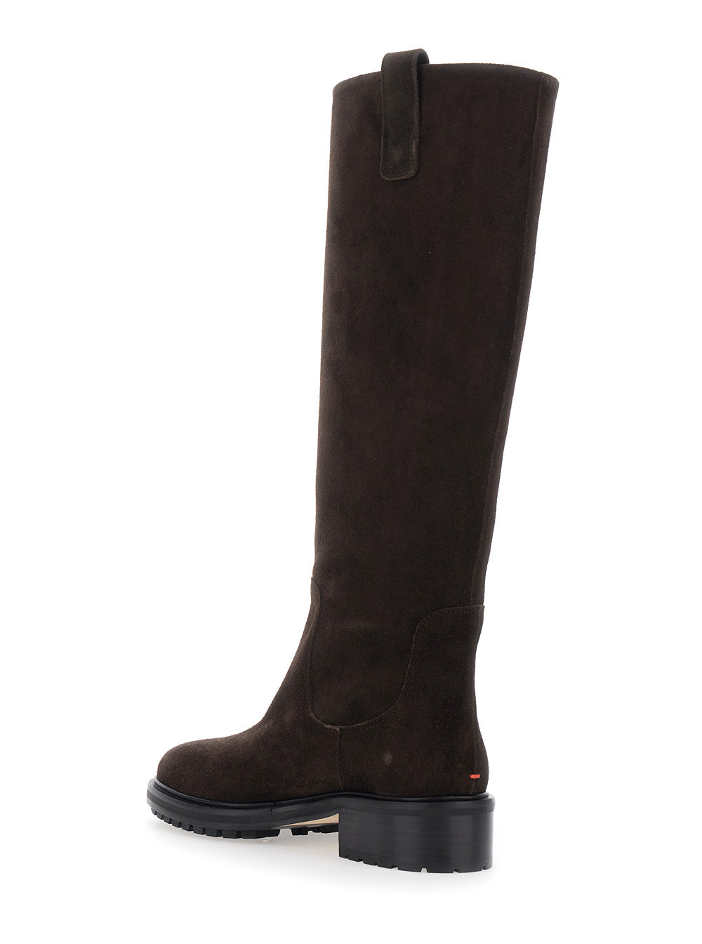 Aeyde Women 'Henry' Brown Boots With Low Heel In Suede For Women