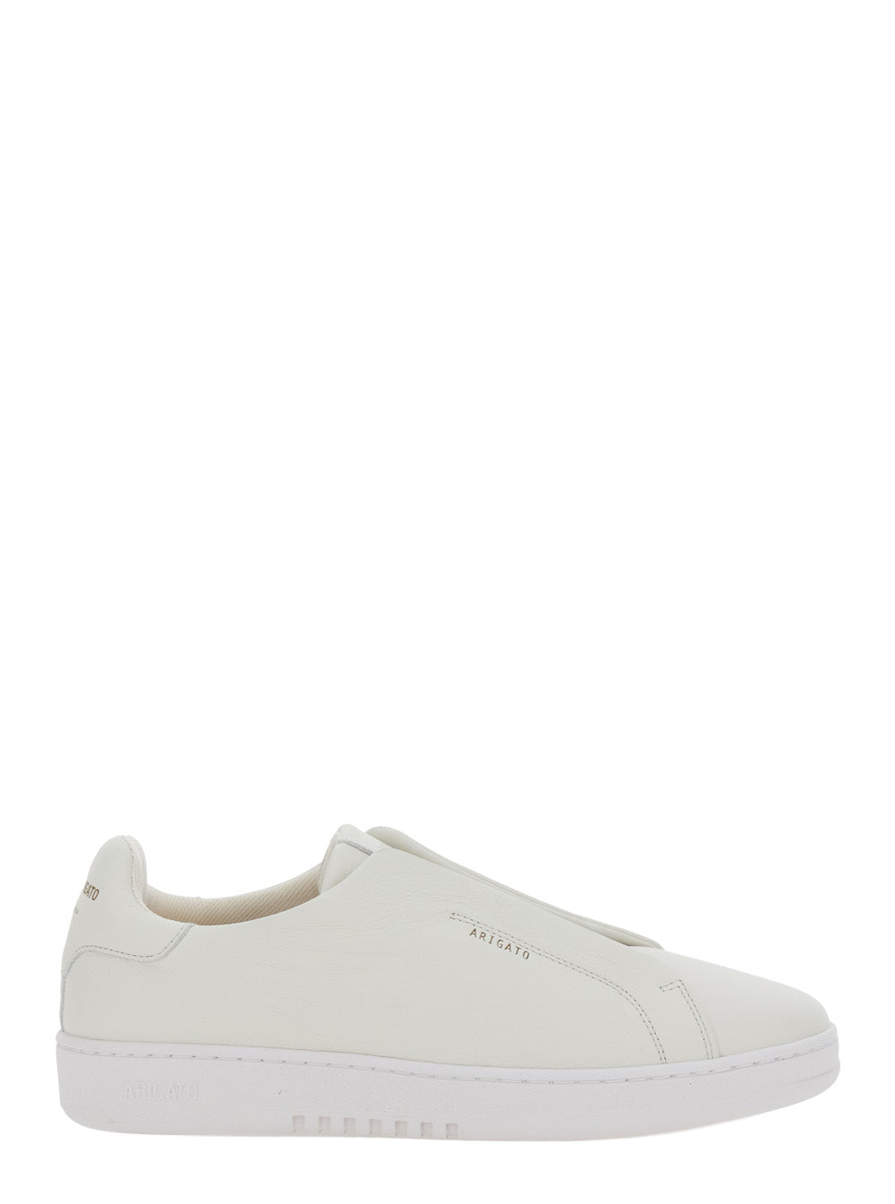 Axel Arigato Men 'Dice' White Low Top Laceless Sneakers With Logo Lettering On The Back In Leather For Men