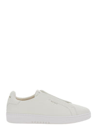 Axel Arigato Men 'Dice' White Low Top Laceless Sneakers With Logo Lettering On The Back In Leather For Men