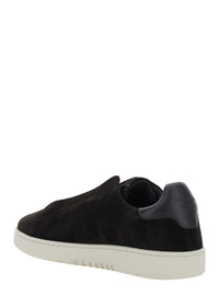 Axel Arigato Men 'Dice' Brown Laceless Low Top Sneakers With Logo Lettering On The Back In Leather For Men