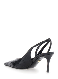 FERRAGAMO Ferragamo Women 'Dafne' Black Pumps With High Heel And Crocodile Effect In Leather For Women
