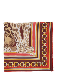 Ferragamo Women Multicolor Scarf With All-Over Print In Silk For Women
