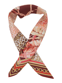 Ferragamo Women Multicolor Scarf With All-Over Print In Silk For Women