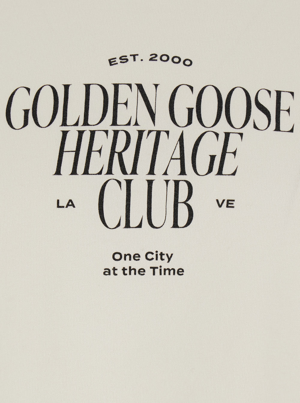Golden Goose Men White Crew Neck T-Shirt With Lettering Print On The Front In Cotton For Men