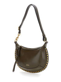 Isabel Marant Women Crossbody Bag Oskan Moon-Gz With Leather Details And Zip Closure, Green, Woman