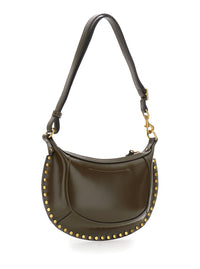 Isabel Marant Women Crossbody Bag Oskan Moon-Gz With Leather Details And Zip Closure, Green, Woman