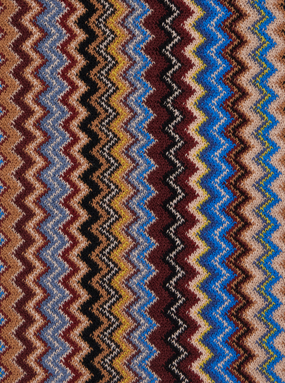 MISSONI Missoni Men Multicolor Scarf With Zig Zag Motif All-Over And Fringed Edge In Blend Wool And Fabric For Men