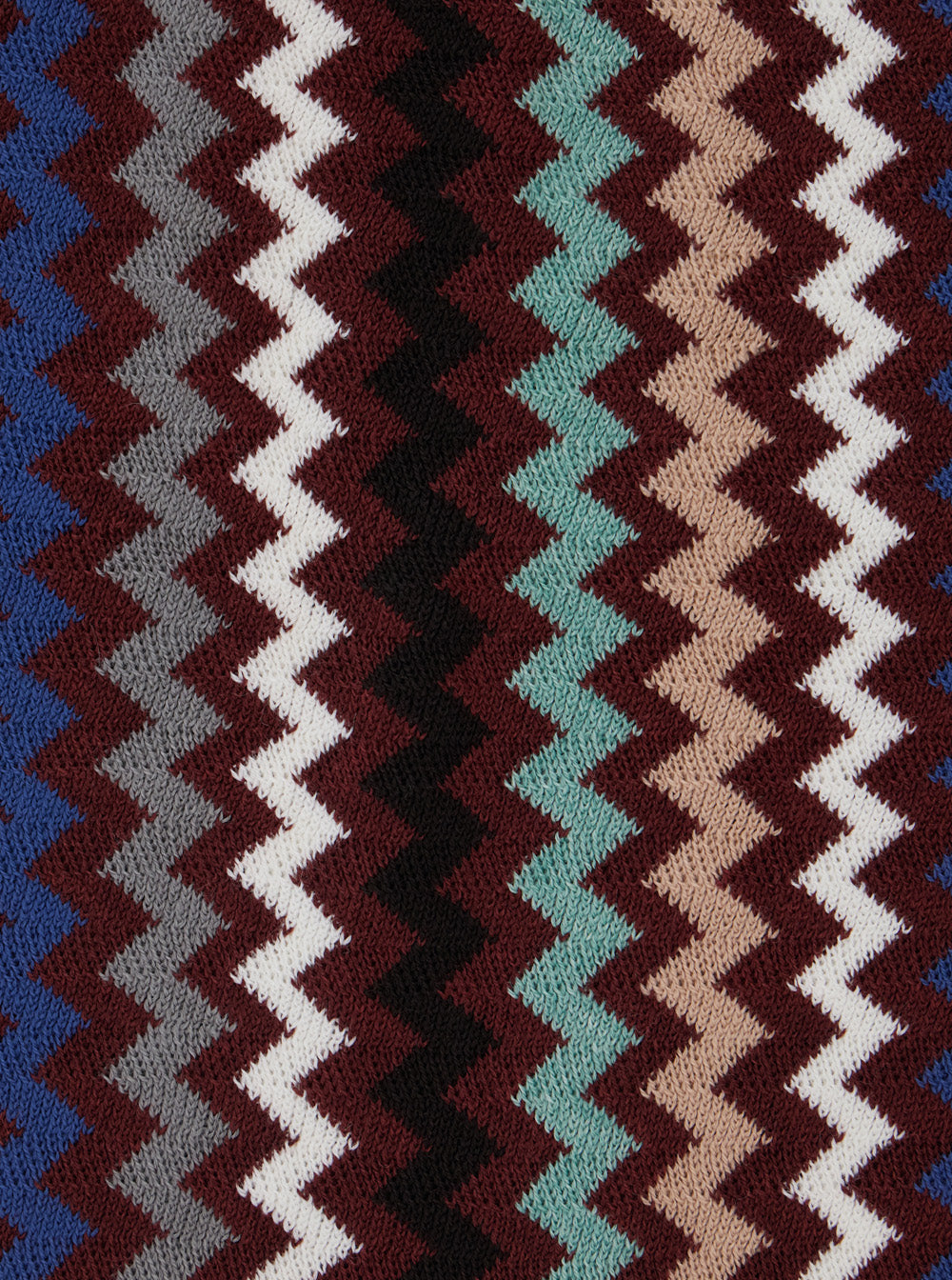 MISSONI Missoni Men Multicolor Scarf With Zig Zag Motif All-Over And Fringed Edge In Wool And Fabric Blend For Men