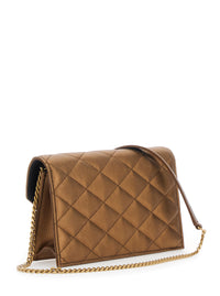 Saint Laurent Women Brown Crossbody Bag With Chain Strap And Cassandre Plaque On The Front In Leather For Women