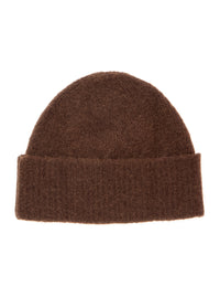 AMI PARIS Ami Paris Men Beanie With Ami De Coeur Logo And Brown Tech Fabric Unisex