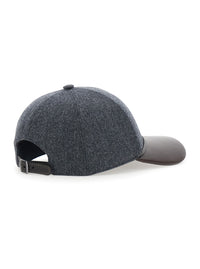 Brunello Cucinelli Women Grey Hat With Applied Monili Details In Wool Woman