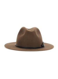 Brunello Cucinelli Women Brown Hat With Applied Monile Band In Felt For Women
