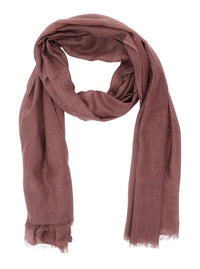 Brunello Cucinelli Women Pink Scarf With Frayed Edges And Wrap Design In Cashmere Blend Women