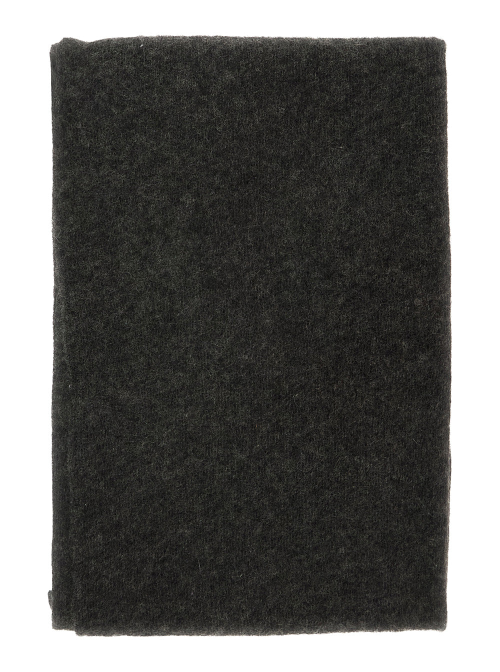 Brunello Cucinelli Women Black Scarf With Rectangular Design And Monili Details In Cashmere Women