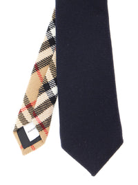 BURBERRY Burberry Men Check Tie With Plain Beige Details For Men