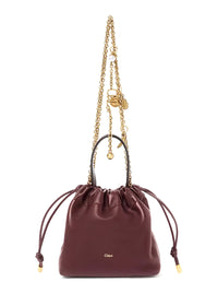 CHLOÉ Chloé Women Bordeaux Nappa Handbag With Gold Metal Details