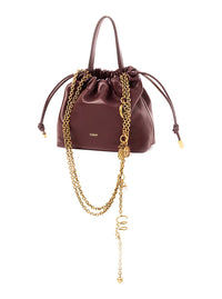 CHLOÉ Chloé Women Bordeaux Nappa Handbag With Gold Metal Details