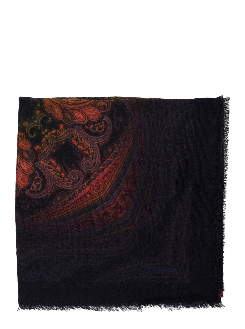Etro Women 'Aida' Multicolor Scarf With Logo Lettering And All-Over Print In Modal And Cashmere For Women