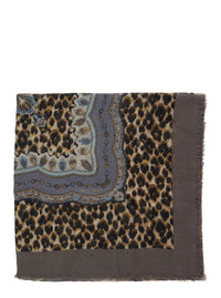 Etro Women 'Aida' Multicolor Scarf With Logo Lettering And All-Over Print In Modal And Cashmere For Women