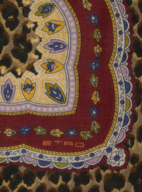 Etro Women 'Aida' Multicolor Scarf With Logo Lettering And All-Over Print In Modal And Cashmere For Women