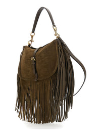 ETRO Etro Women 'Pony' Brown Shoulder Bag With Adjustable And Removable Shoulder Strap And Fringes In Suede For Women