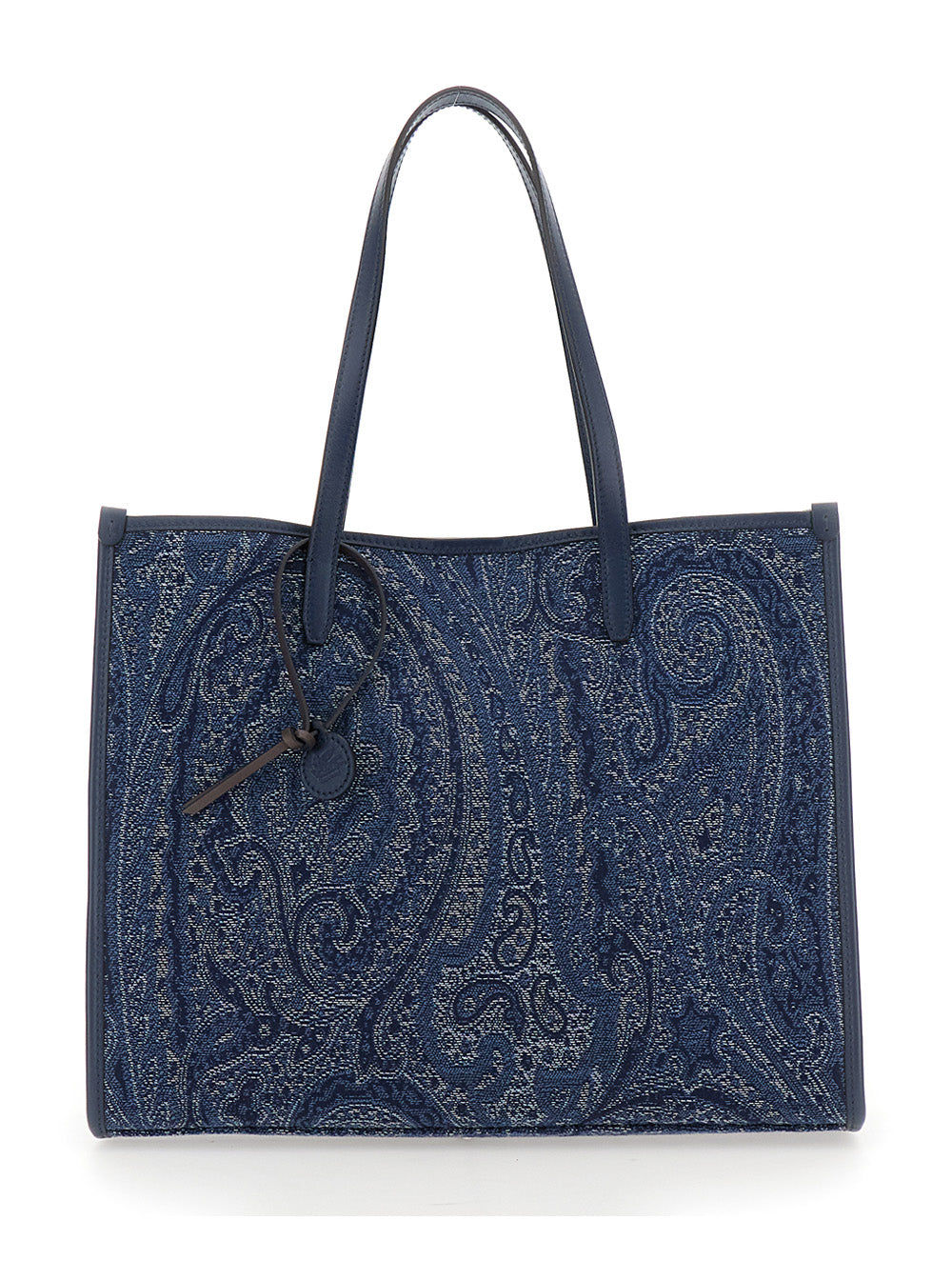 ETRO Etro Women 'Lovetrotter' Blue Tote Bag With Jacquard Motif In Denim For Women