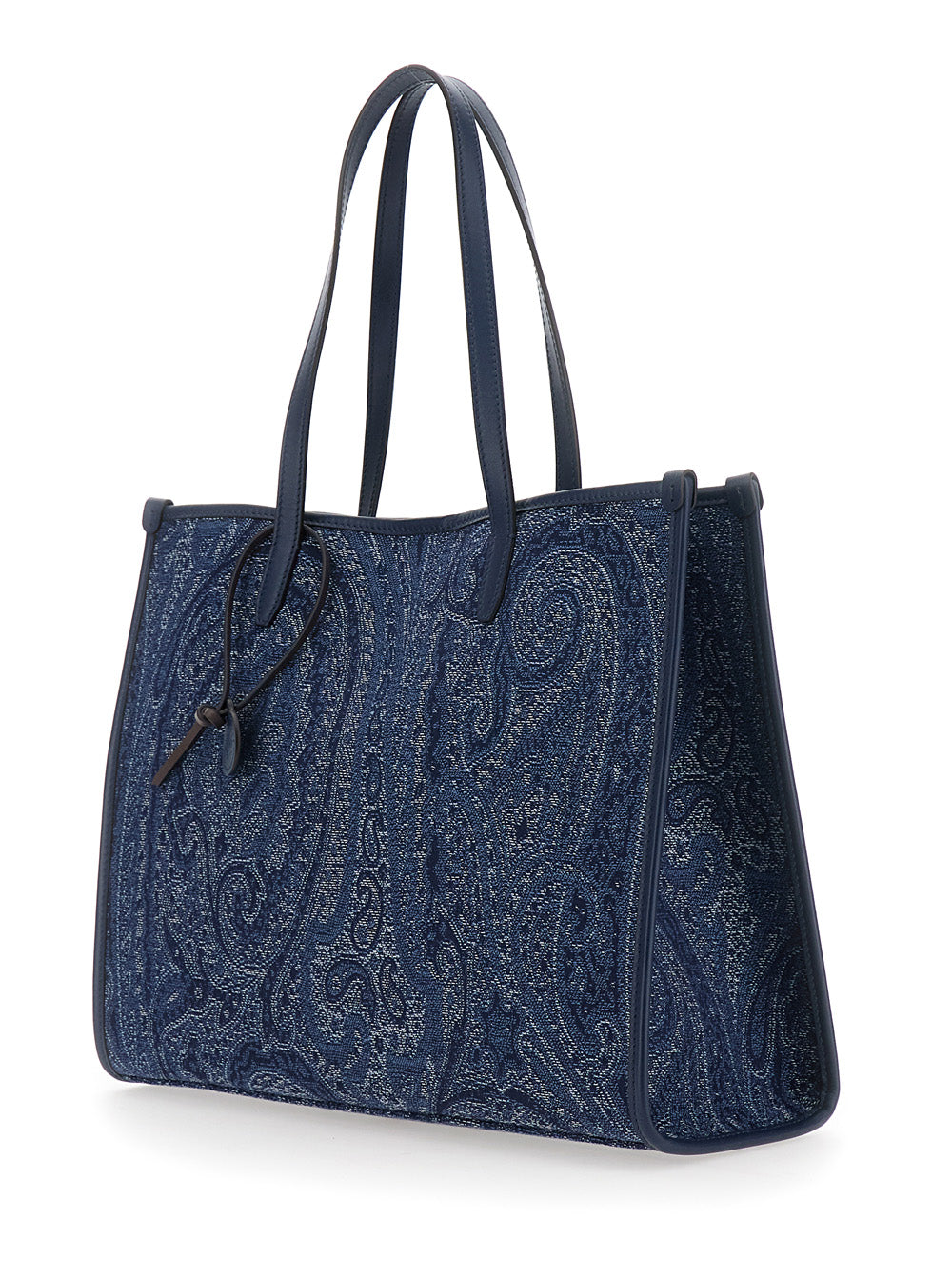 ETRO Etro Women 'Lovetrotter' Blue Tote Bag With Jacquard Motif In Denim For Women