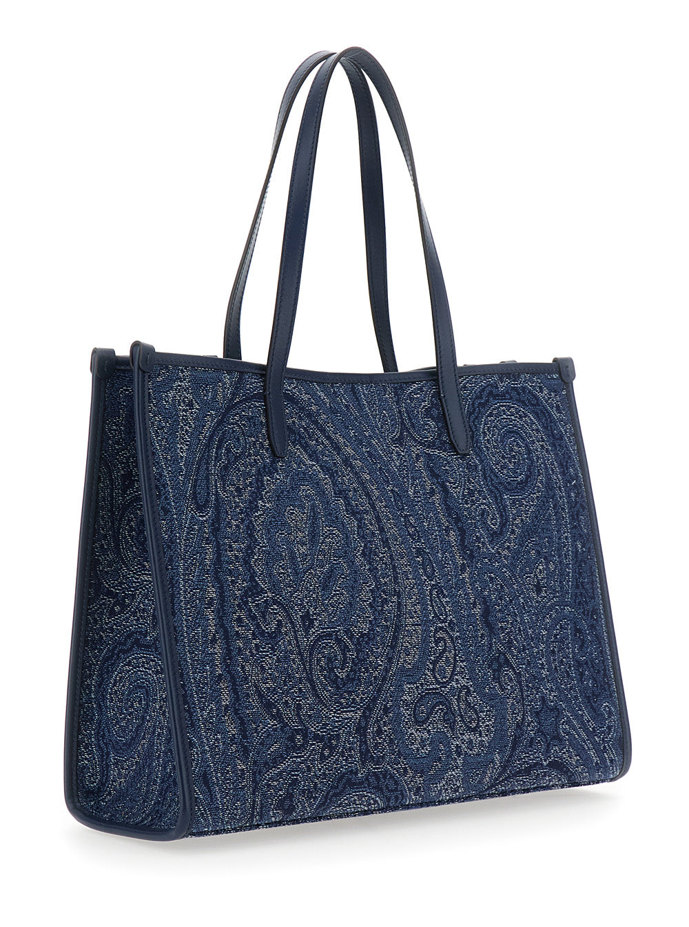 ETRO Etro Women 'Lovetrotter' Blue Tote Bag With Jacquard Motif In Denim For Women